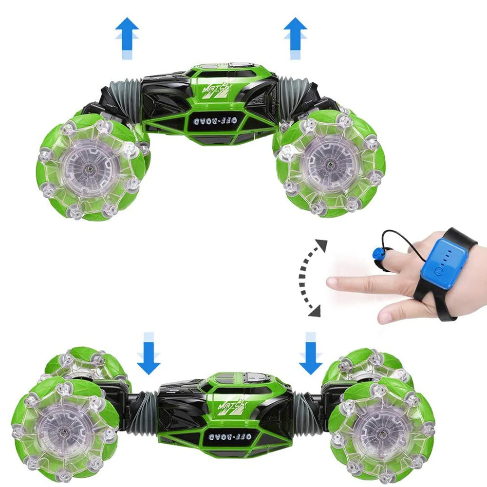 Auto a control remoto sensor mano RC Stunt® (verde)